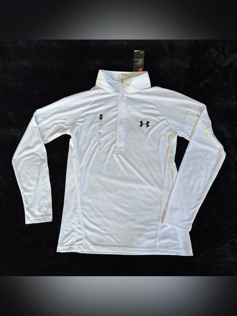 Under Armour Womens Corporate Tech 1/2-Zip Fashion L/S Shirt White Large $45